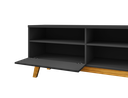 Ver imagem 6 de Rack Retrô para TV até 55 Polegadas 136cm Pés em Madeira Maciça Paládio Preto