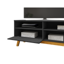 Ver imagem 5 de Rack para TV até 55 Polegadas Pés em Madeira Maciça Retrô Paládio