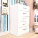 Ver imagem 1 de Cômoda para Quarto em MDP com 5 Gavetas Yescasa