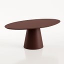 Ver imagem 2 de Mesa de Jantar Cone Oval 120x80 Cm Laca Vinho Marsala