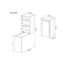 Ver imagem 2 de Armário Multiuso Sala Am3106 C/ Mesa Retrátil e 2 Prateleiras Branco - Tecno Mobili