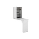 Ver imagem 1 de Armário Multiuso Sala Am3106 C/ Mesa Retrátil e 2 Prateleiras Branco - Tecno Mobili