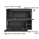Ver imagem 4 de Gabinete de Banheiro Suspenso 75cm Luiza com 02 Portas Basculante Grafite sem Cuba