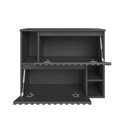 Ver imagem 3 de Gabinete de Banheiro Suspenso 75cm Luiza com 02 Portas Basculante Grafite sem Cuba