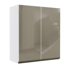 Armário de Cozinha Aéreo 80cm 2 Portas com Vidro G765 Maxxi Kappesberg - Branco