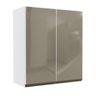 Armário de Cozinha Aéreo 80cm 2 Portas com Vidro G765 Maxxi Kappesberg - Branco - 1