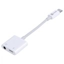 Ver imagem 1 de Adaptador Fone de Ouvido Celular Audio P2 3.5mm + Carregador para Usb Tipo C - Adpatc7.1