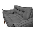 Ver imagem 3 de Sofá 2 Lugares Namoradeira Opala Decorativa Cinza:cinza