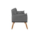 Ver imagem 4 de Sofá 2 Lugares Namoradeira Opala Decorativa Cinza:cinza