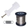 60 Isolador para Cerca Elétrica Com Parafuso + 60 Mola + Rolo Arame 0,45mm - 1