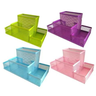 Organizador Mesa Colorido Aramado Porta Canetas Lápis Papel:Roxo - 3