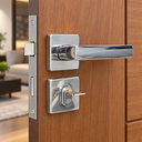 Ver imagem 1 de Fechadura 3F Externa 740E/117 Roseta Quadrada Cromada Inox