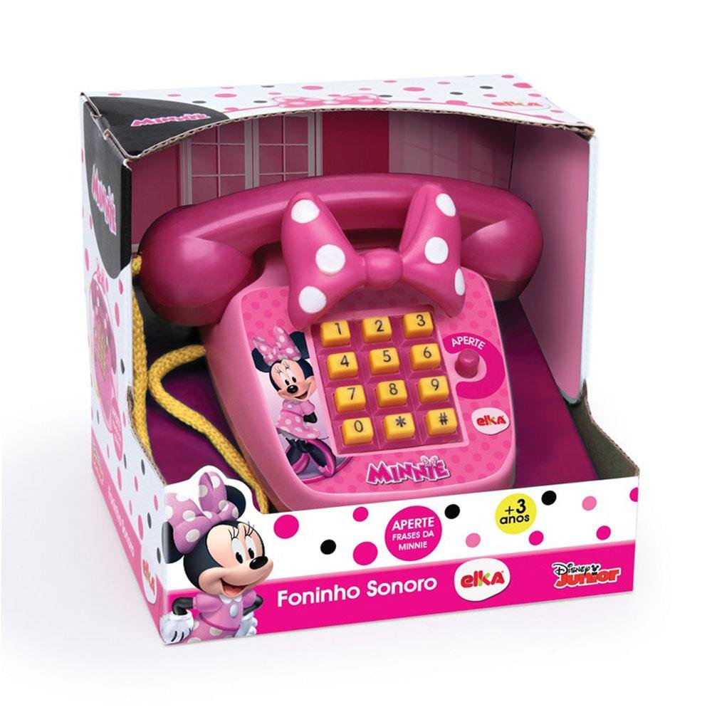 Telefone com Frases - Foninho Sonoro Minnie - Disney - Elka - 2