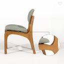 Ver imagem 2 de Cadeira de Jantar Estofada Rafine Madeira Castanho Linho Verde