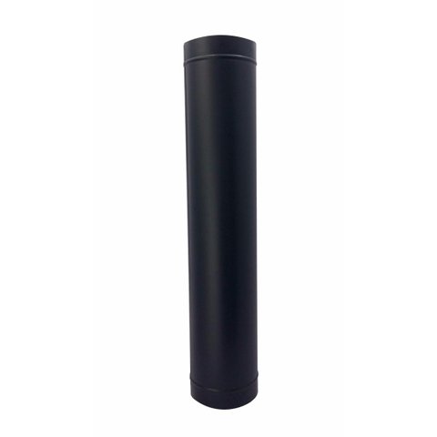 Duto preto para chaminé de 100 mm de diâmetro com 1,20 metro de altura