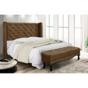 Ver imagem 3 de Cabeceira Cama Box Solteiro 90cm e Recamier Vicenza Suede Caramelo S04 - D'Rossi