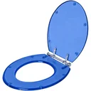 Ver imagem 2 de Assento Sanitario Poliester Saveiro Azul Translucido para vaso Celite