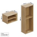 Ver imagem 5 de Guarda-Roupa 2 Módulos 2 Portas 3 Prateleiras 2 Gavetas Frame CabeCasa MadeiraOriginals