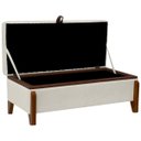 Ver imagem 2 de Baú Organizador Puff Bali 140 Cm Bouclé para Quarto e Sala:bege Claro