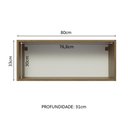 Ver imagem 4 de Armário Aéreo Madesa Lux 80 cm 1 Porta Basculante Rustic/Preto