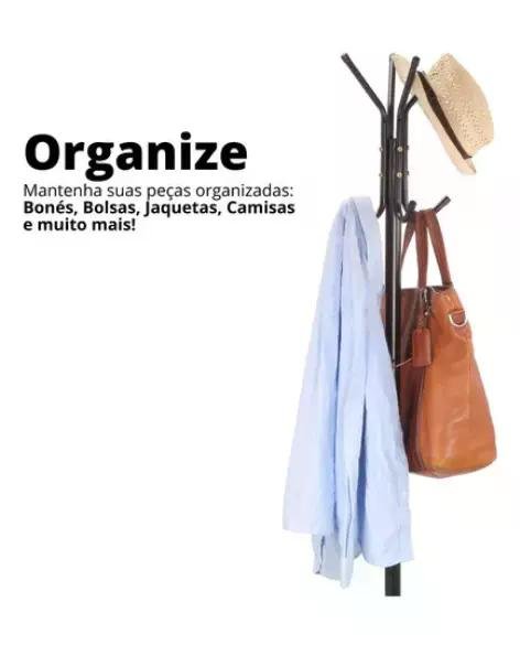 Mancebo Cabideiro Organizador em Aço Carbono Preto Pearl Mek - 5