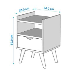 Kit Quarto King Cabeceira 1.95cm e 2 Mesas de Cabeceira Alice-jc Moveis:off Freijo/off White - 3