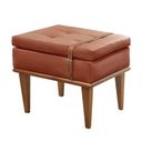 Ver imagem 4 de Conjunto - 2 Puffs Banqueta Londres Luxo Castellar Móbile Linho Terracota