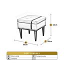 Ver imagem 3 de Conjunto - 2 Puffs Banqueta Londres Luxo Castellar Móbile Linho Terracota