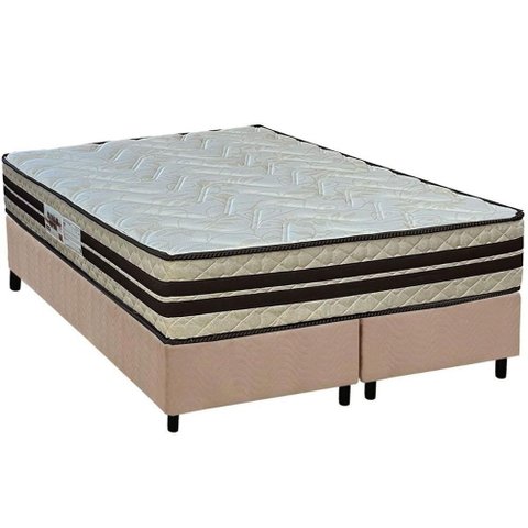 Cama Box King: Colchão Espuma D45 Paropas Ag65 Confort New + Base Crc Suede Clean (193x203)