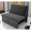 Ver imagem 1 de Sofá Cama 2 Lugares Ivan Suede Cinza