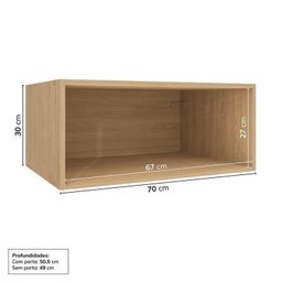 Cozinha Modulada 10 Peças 7 Aéreos 1 Balcão 1 Torre 1 Cristaleira Nara CabeCasa MadeiraMadeira - 8