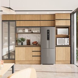 Cozinha Modulada 10 Peças 7 Aéreos 1 Balcão 1 Torre 1 Cristaleira Nara CabeCasa MadeiraMadeira - 3