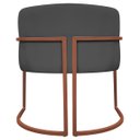 Ver mais imagens de Poltrona Decorativa para Sala Recepção Luna Tecido Sintético Cores Base de Ferro Bronze