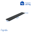 Ver imagem 5 de Kit 2 Prateleira Preta 90X15 + Suporte Flutuante Mdf  Organizadora Decoração Cozinha Banheiro Sala