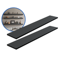 Ver imagem 2 de Kit 2 Prateleira Preta 90X15 + Suporte Flutuante Mdf  Organizadora Decoração Cozinha Banheiro Sala