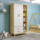 Ver imagem 3 de Quarto Infantil Completo Montessoriano Guarda-Roupa 2 Portas, Mini Cama e Cômoda Dudu Rodmóveis