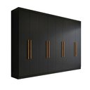 Ver imagem 2 de Guarda-Roupa 8 Portas 4 Gavetas Paris Preto