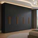 Ver imagem 1 de Guarda-Roupa 8 Portas 4 Gavetas Paris Preto