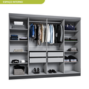 Ver imagem 5 de Guarda-Roupa 8 Portas 4 Gavetas Paris Preto