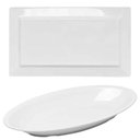 Ver imagem 1 de Kit Travessa Melamina Branca Oval 45x24cm Retangular 35x20cm Wolff Cozinha Bandeja Servir