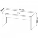Ver imagem 3 de Conjunto Home Office 8 Peças com 2 Mesa, 2 Estante, 2 Gaveteiro e 2 Armário para Escritório Preto -
