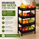 Ver imagem 3 de Fruteira Chao 4 Andares Estante Organizador Prateleiras Cozinha Porta Frutas Legumes Cesto Empilhave