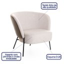 Ver imagem 3 de Poltrona Decorativa Atalaia Frente Linho Cru Costas Cor Whisky Pés Aço Preto Epóxi Poltronas do Sul