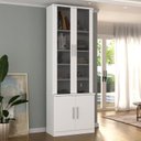 Ver imagem 1 de Estante de Livros 4 Portas 5 Prateleiras Branco