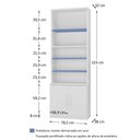 Ver imagem 3 de Estante de Livros 4 Portas 5 Prateleiras Branco