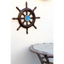 Ver imagem 2 de Timão de Barco Decorativo em Resina 50cm Náutica