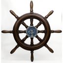 Ver imagem 1 de Timão de Barco Decorativo em Resina 50cm Náutica