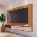 Ver imagem 3 de Painel Tv 75 Pol 180cm Bancada Suspensa Ripado Led Duda Freijó/off Matte C04 - D’Rossi