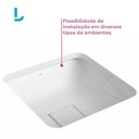 Ver imagem 5 de Cuba de Embutir para Banheiro Quadrada 40cm Slim Branca - Deca