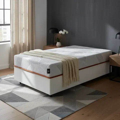 Cama Box com Colchão Ortopédico de Espuma D33 a Vácuo Sonno Full - Lucas Home - Solteiro